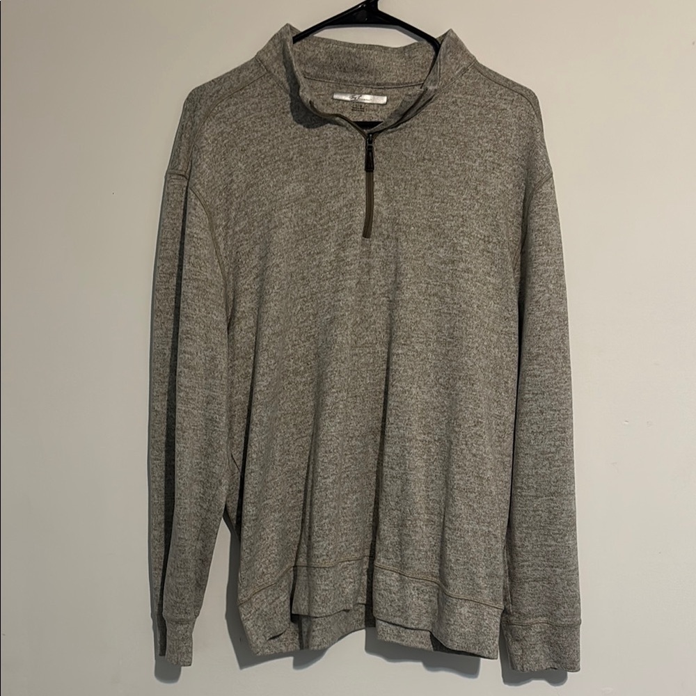 Men's Gray Quarter-Zip Sweater